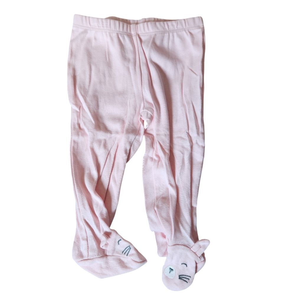 Carter's 100% Cotton Footed Animal Pants Size 6 months Pink